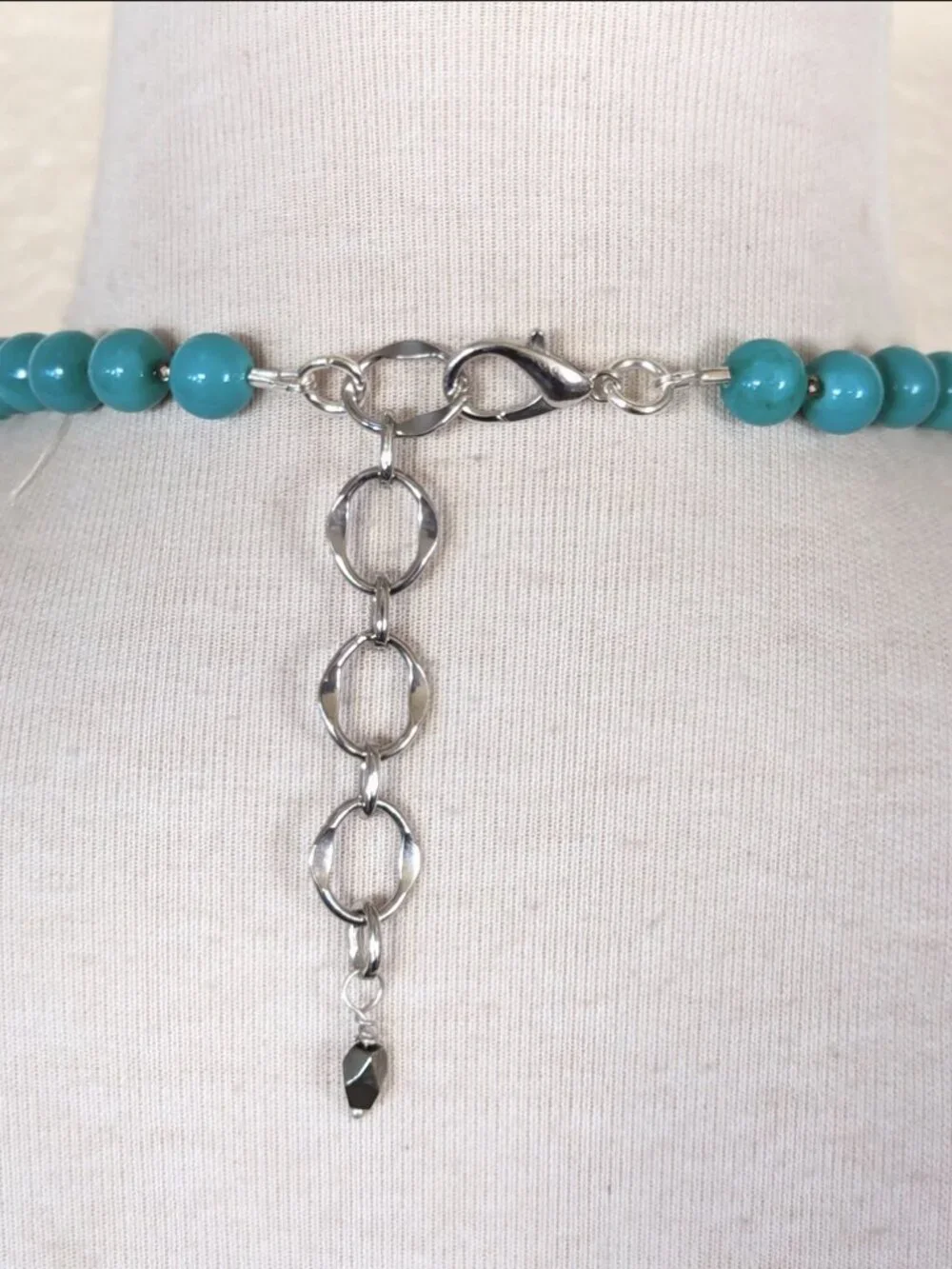 Rustic Southwestern Turquoise Blue & Gold Pyrite Statement Necklace